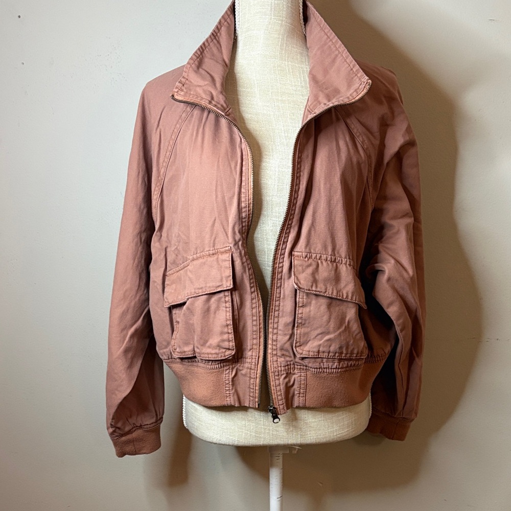 wild fable Mauve-Pink Zip Utility Jacket